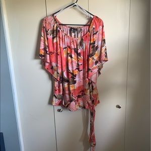 Colorful Top with Tie